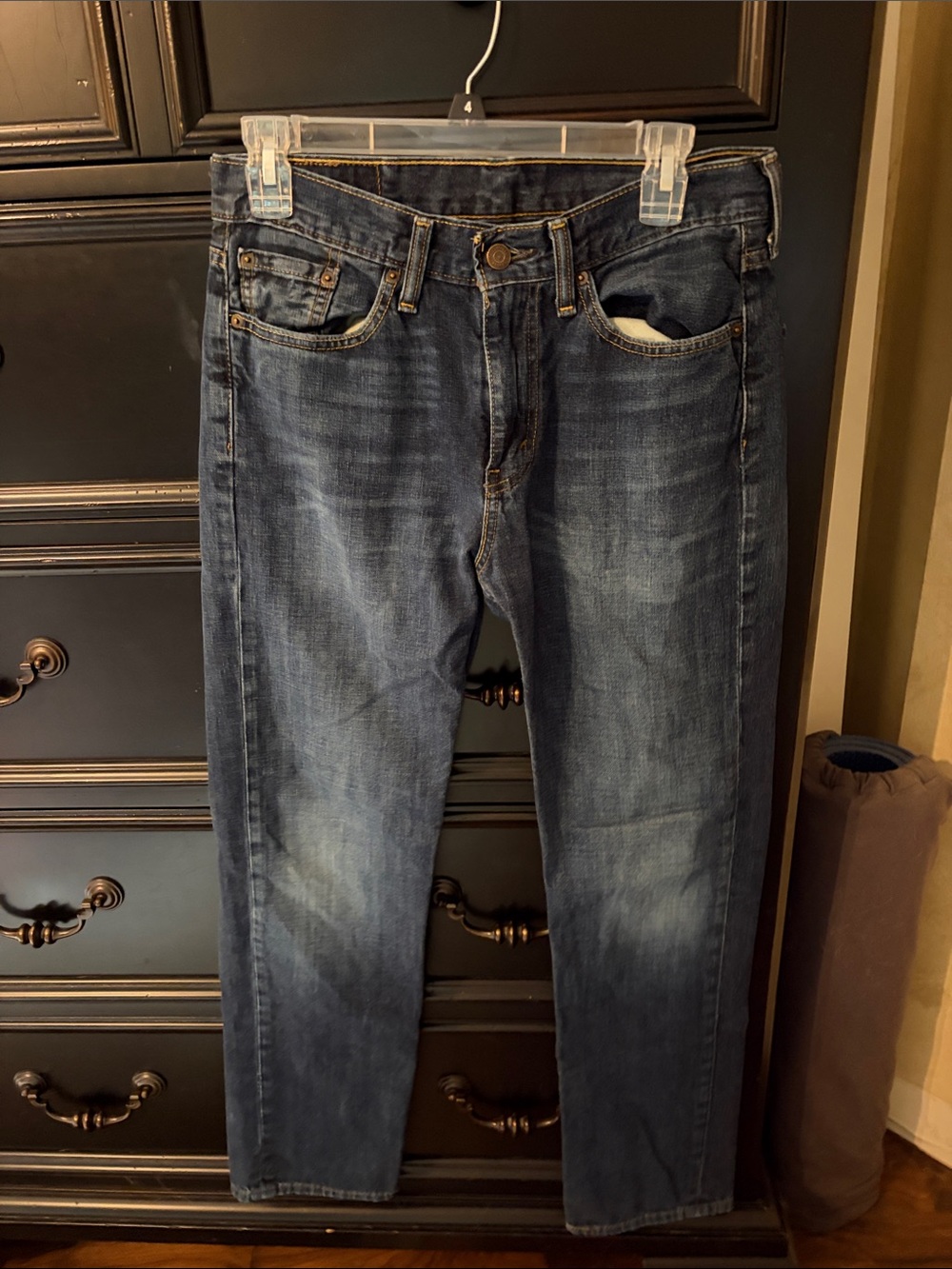 Levi's Slim Straight Men's Jeans in Dark Blue Wash